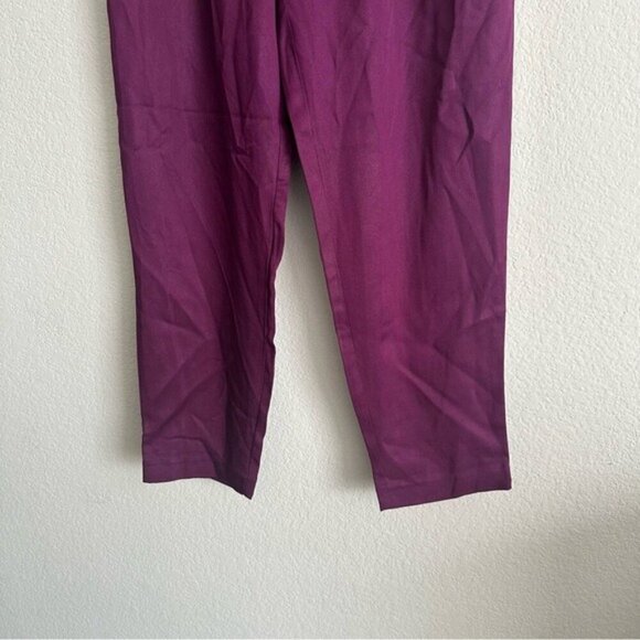 Loft Burgundy Straight Leg Trousers Size 2 Chic Workwear, Preppy Style NWT - Picture 6 of 8